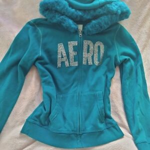 Aeropostale Blue Fleece Hoodie